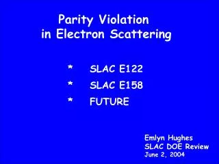 Parity Violation in Electron Scattering