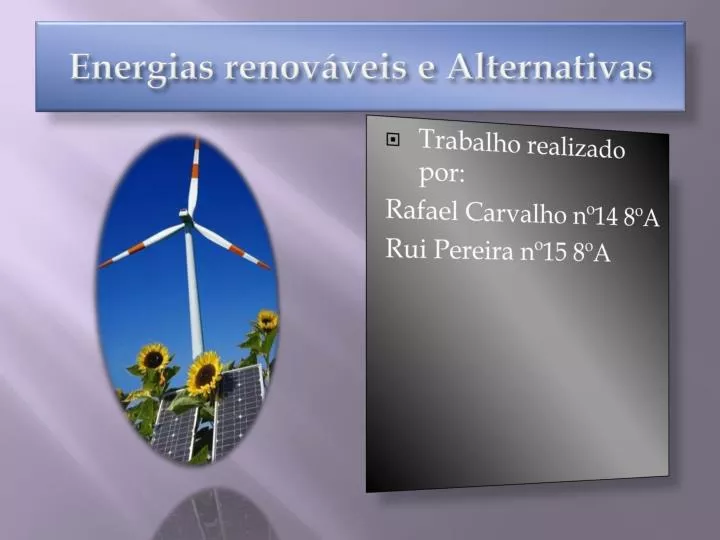 energias renov veis e alternativas