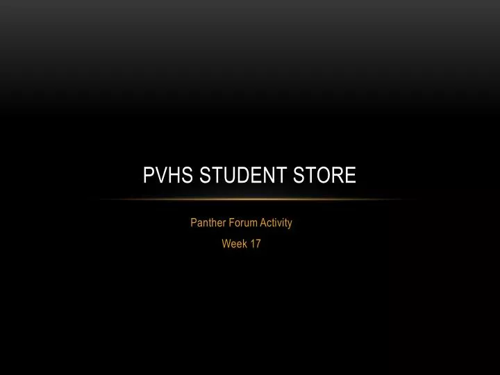 pvhs student store