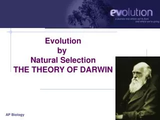 Evolution by Natural Selection THE THEORY OF DARWIN