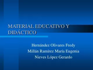 material educativo y did ctico