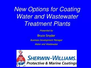 New Options for Coating Water and Wastewater Treatment Plants