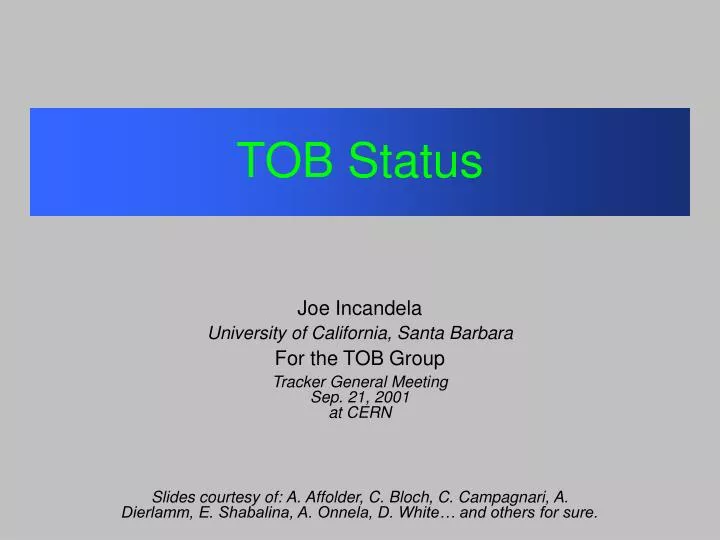 tob status