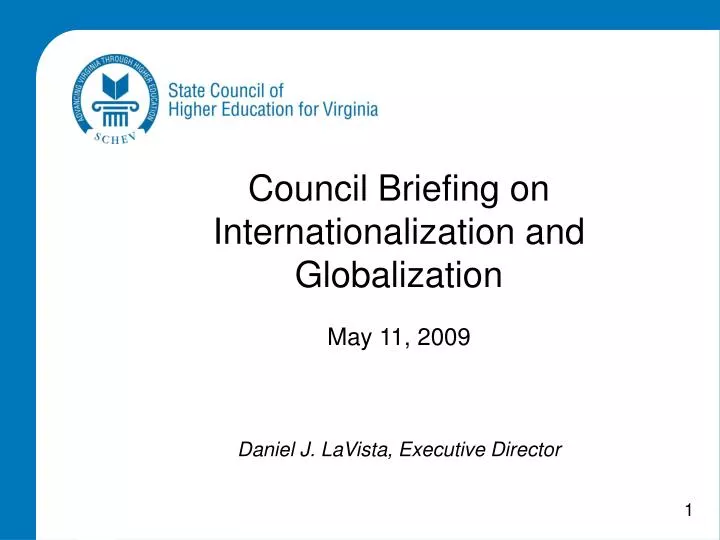 council briefing on internationalization and globalization
