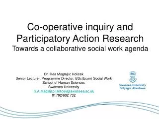 Co-operative inquiry and Participatory Action Research Towards a collaborative social work agenda