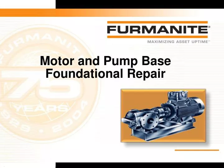 motor and pump base foundational repair