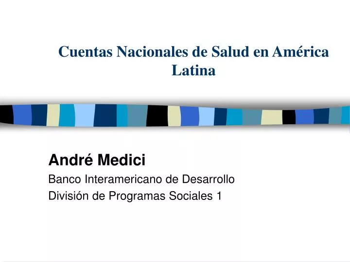 cuentas nacionales de salud en am rica latina