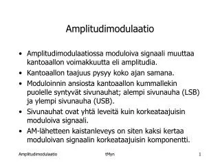 amplitudimodulaatio