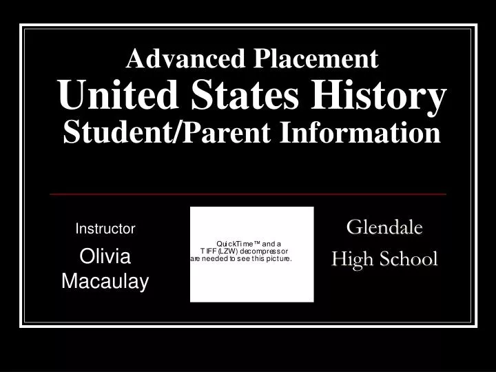 advanced placement united states history student parent information