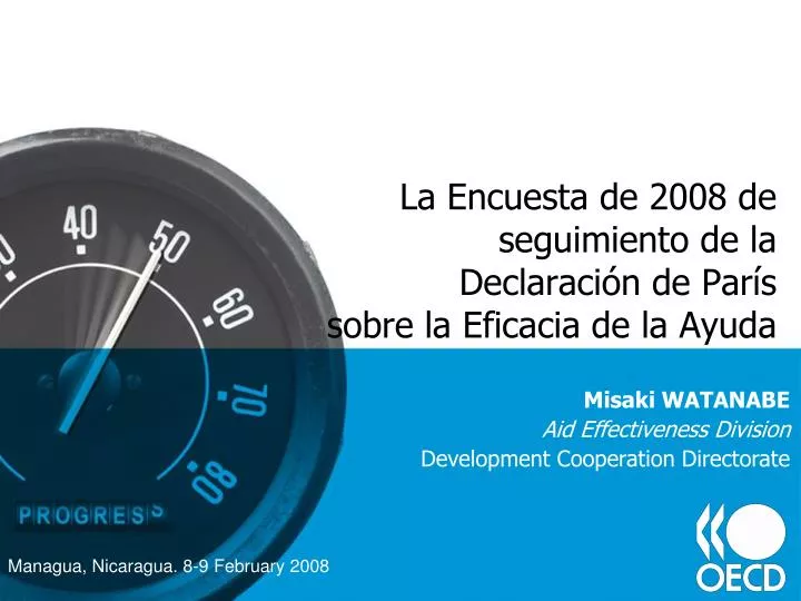 la encuesta de 2008 de seguimiento de la declaraci n de par s sobre la eficacia de la ayuda