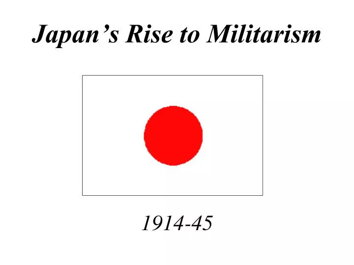 japan s rise to militarism