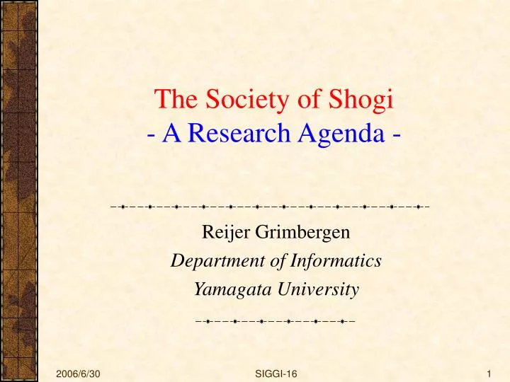 the society of shogi a research agenda