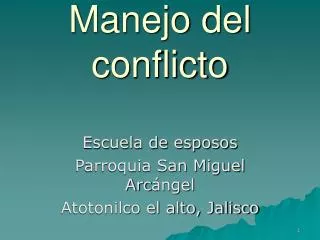 manejo del conflicto