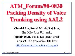 ATM_Forum/98-0830 Packing Density of Voice Trunking using AAL2