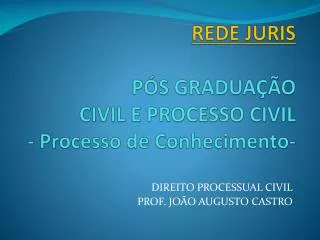 rede juris p s gradua o civil e processo civil processo de conhecimento