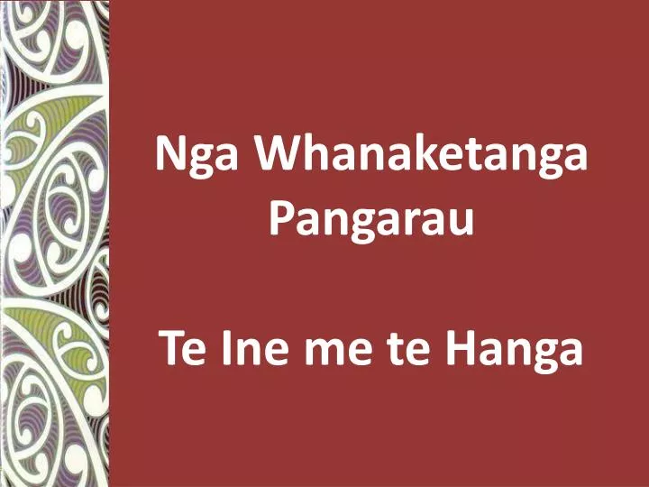 nga whanaketanga pangarau te ine me te hanga