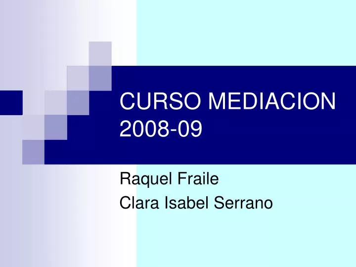 curso mediacion 2008 09