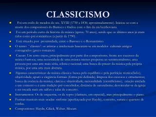 classicismo
