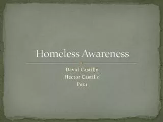 Homeless Awareness