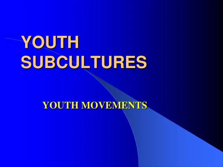 youth subcultures