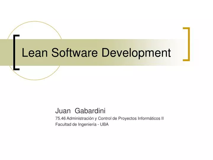 lean software development