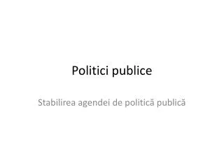 politici publice