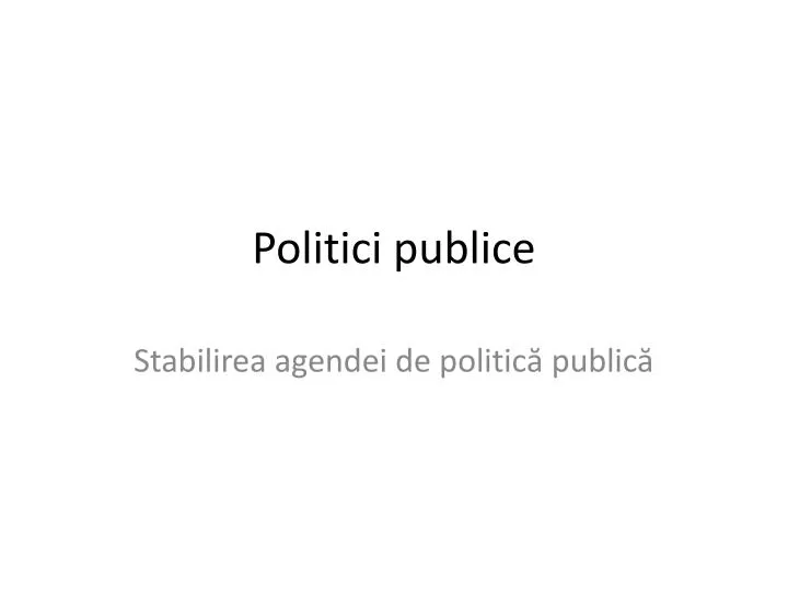 politici publice