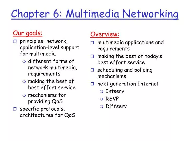 chapter 6 multimedia networking