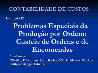 contabilidade de custos