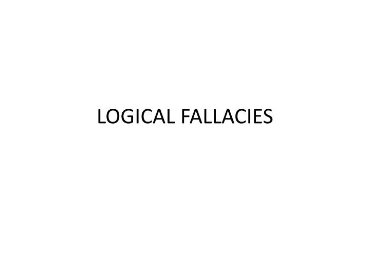 logical fallacies