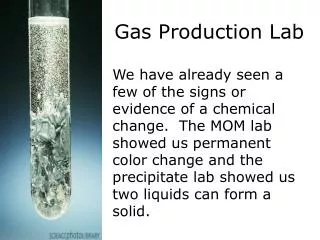 Gas Production Lab