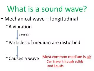 What is a sound wave?