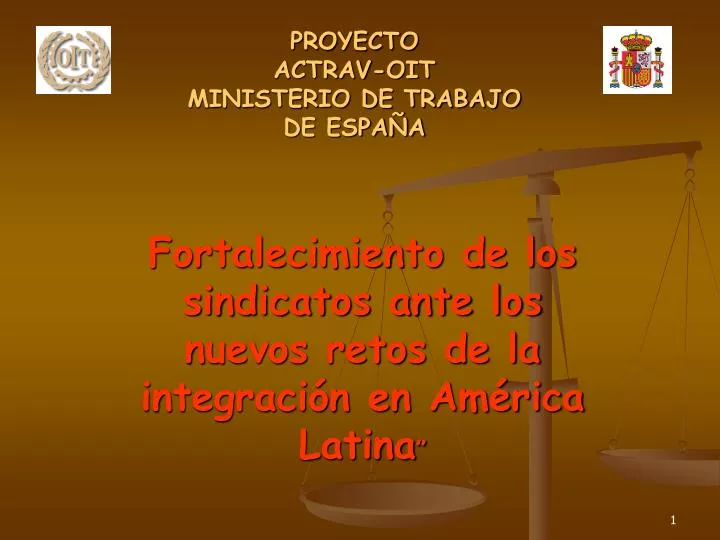 proyecto actrav oit ministerio de trabajo de espa a