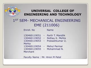 UNIVERSAL COLLEGE OF ENGINEERING AND TECHNOLOGY