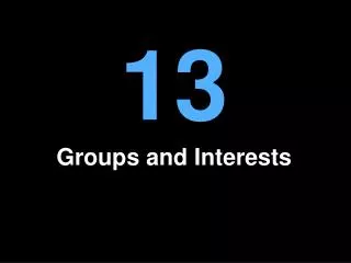 Groups and Interests