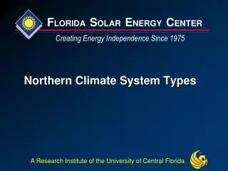 Northern Climate System Types