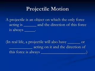 Projectile Motion