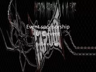 Event sponsorship UFC event