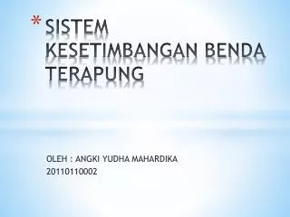 sistem kesetimbangan benda terapung
