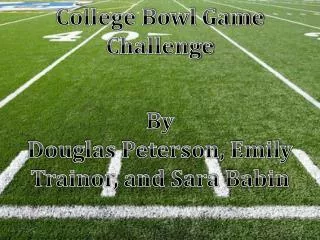 College Bowl Game Challenge