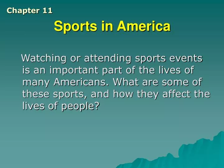 sports in america