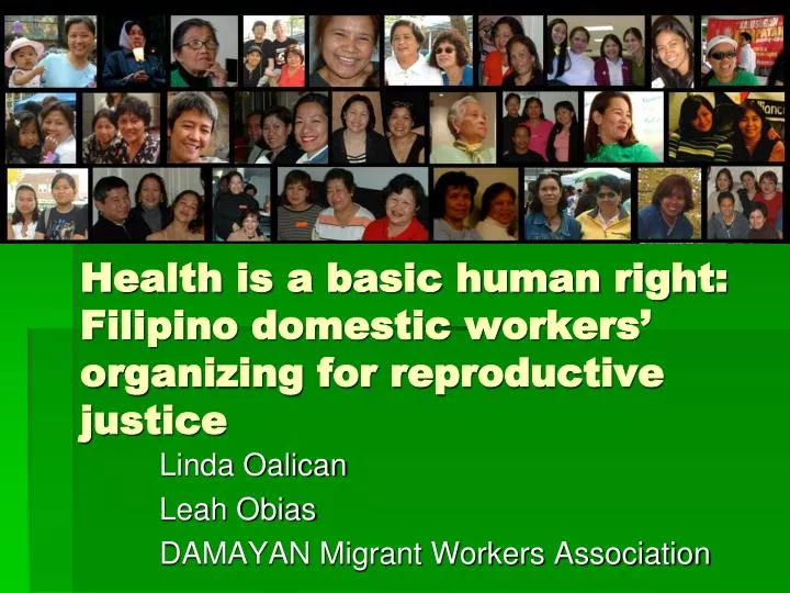 health is a basic human right filipino domestic workers organizing for reproductive justice