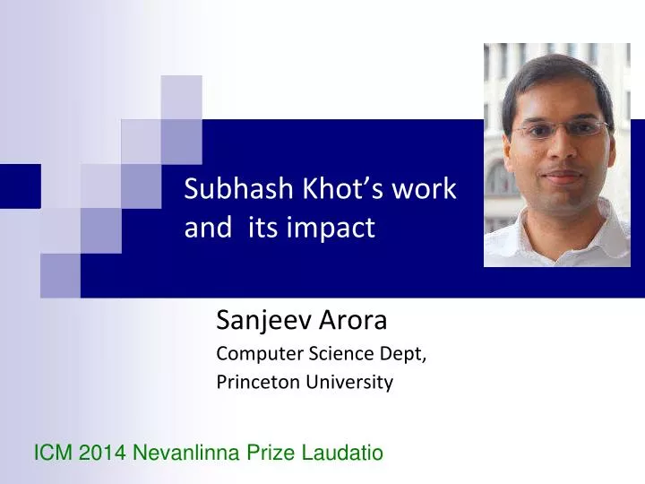 subhash khot s work and its impact