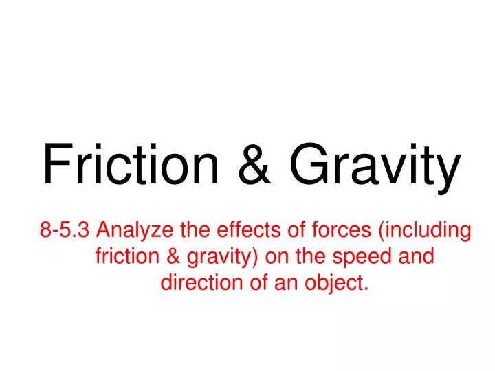 friction gravity