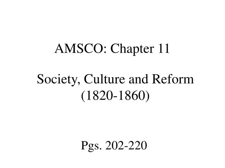 amsco chapter 11