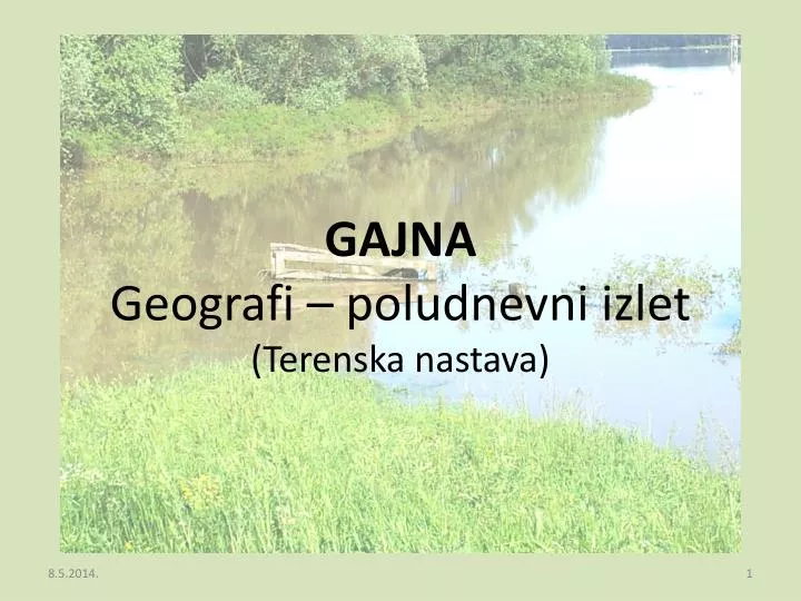 gajna geografi poludnevni izlet terenska nastava