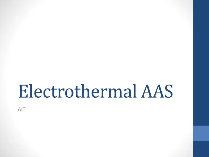 electrothermal aas