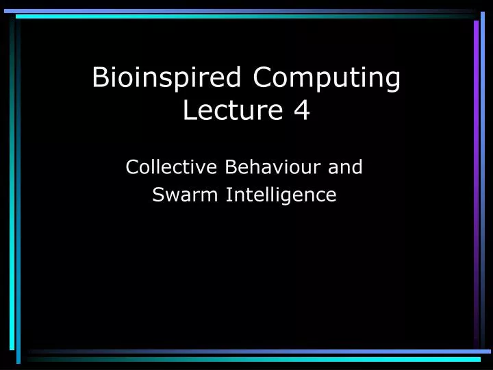 bioinspired computing lecture 4