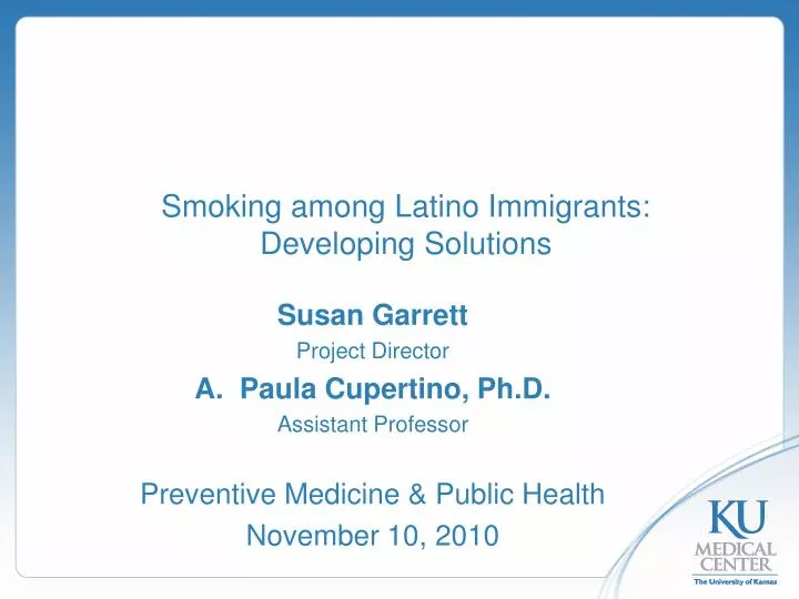 smoking among latino immigrants developing solutions