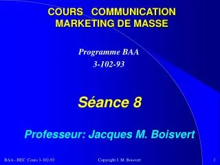 cours communication marketing de masse